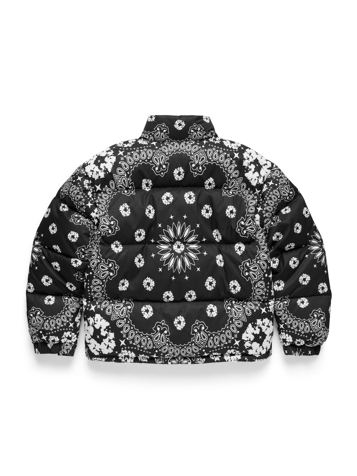 Denim Tears Cotton Wreath Paisley Puffer Jacket Black