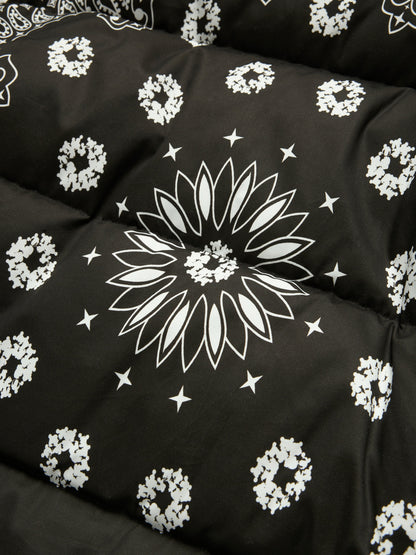 Denim Tears Cotton Wreath Paisley Puffer Jacket Black