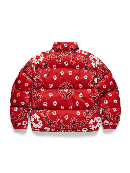 Denim Tears Cotton Wreath Paisley Puffer Jacket Red