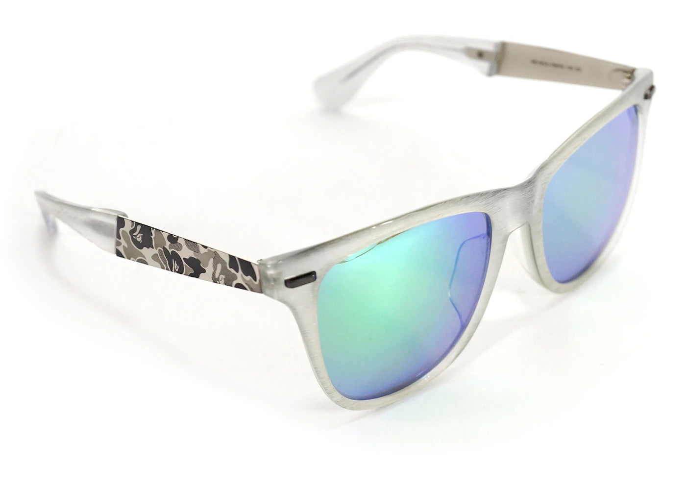 bape frost camo accent sunglasses 5 clear/light green