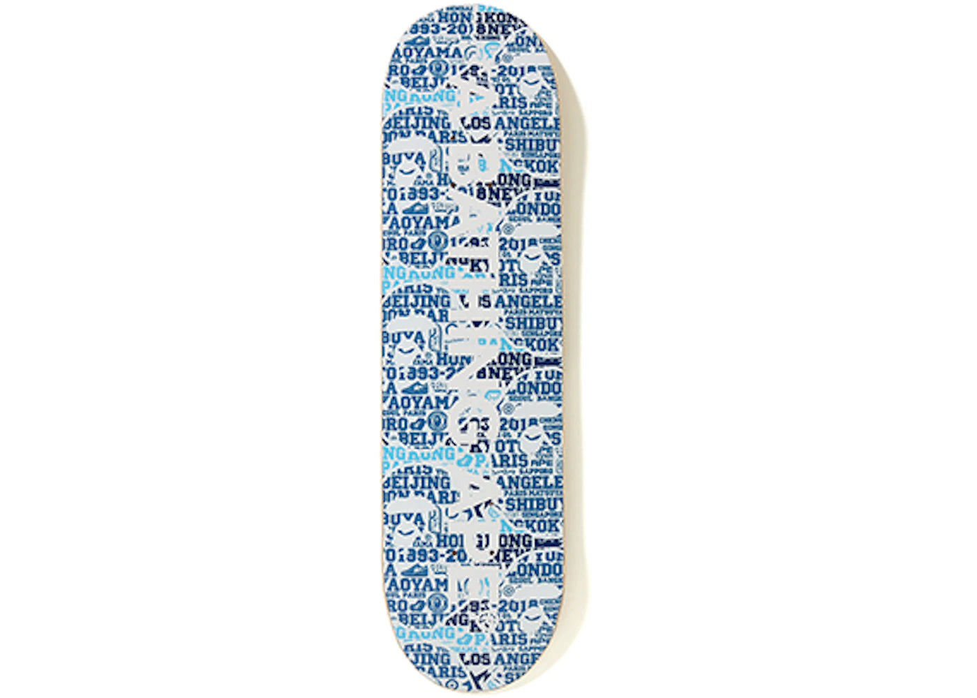 Bape Xxv Cities Camo Skateboard Deck Blue