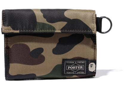 Bape X Porter 1St Camo Wallet Green