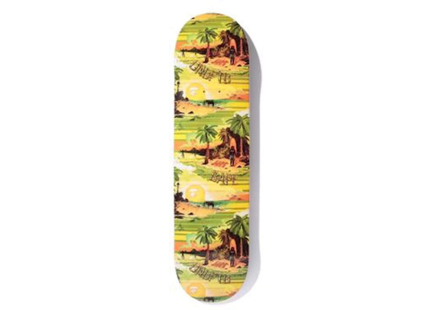 Bape X Undefeated Hawaiian Collection Skateboard Skateboard Deck Island Green