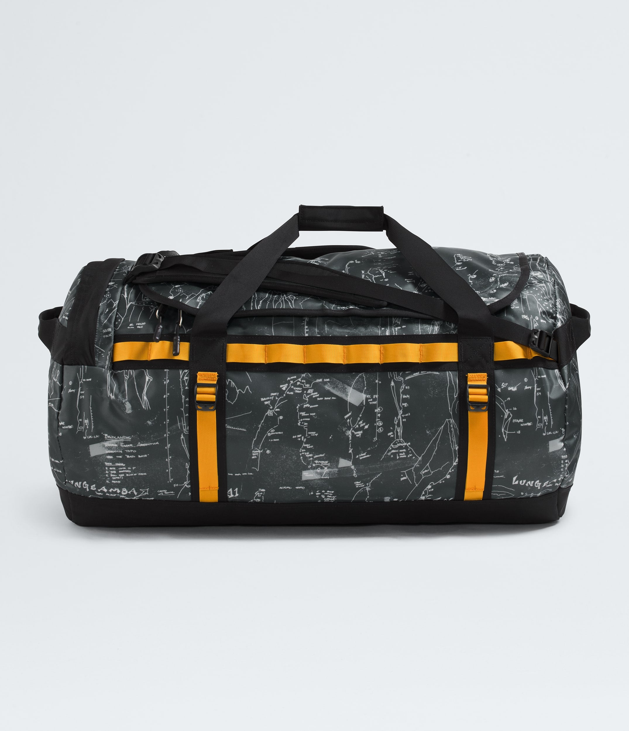 The North Face Base Camp™ Duffel—L Anthracite Grey Conrad Topos Print-Summit Gold