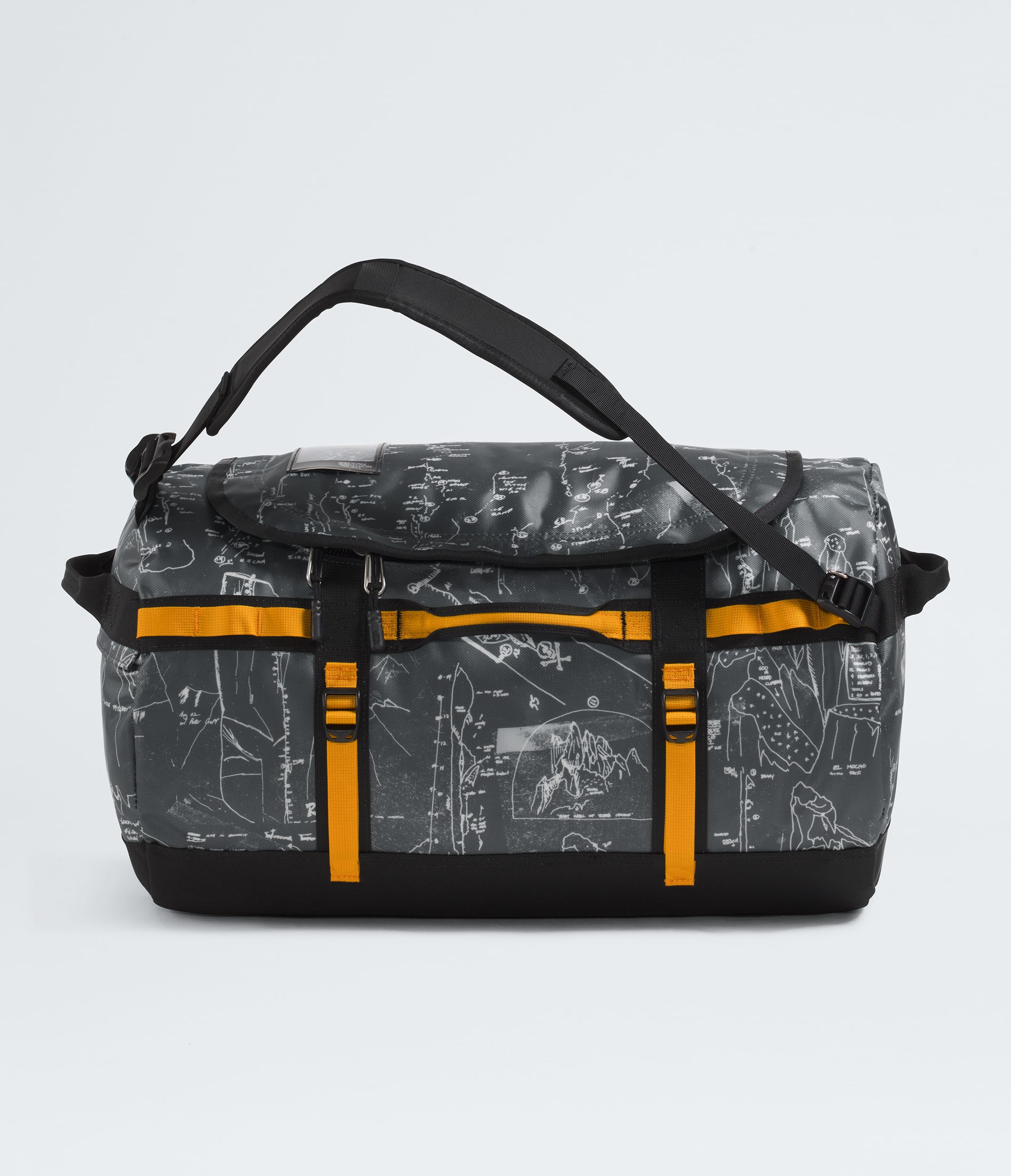 The North Face Base Camp™ Duffel—S Anthracite Grey Conrad Topos Print-Summit Gold