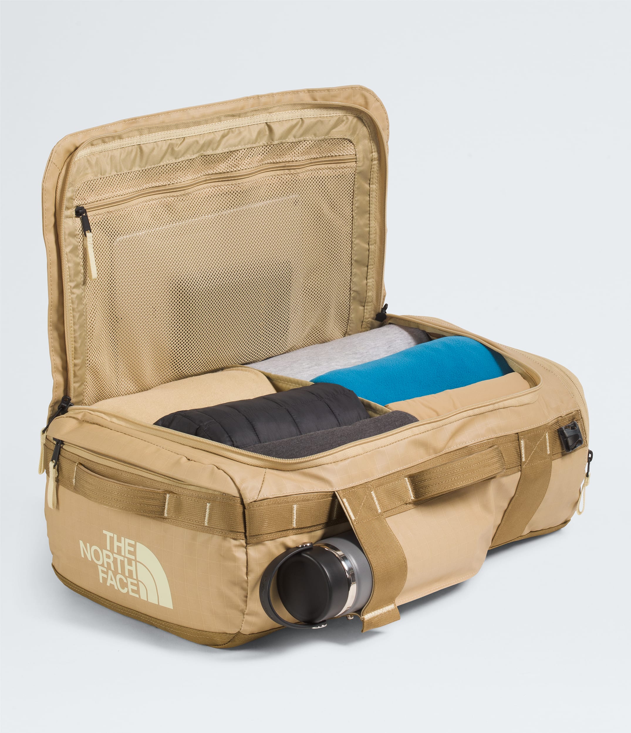 The North Face Base Camp™ Voyager Duffel—32L Khaki Stone-Utility Brown-Desert Stone