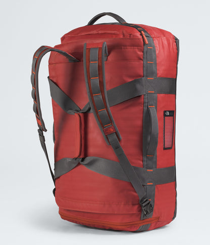 The North Face Base Camp™ Voyager Duffel—62L Iron Clay-Anthracite Grey-Lava Red