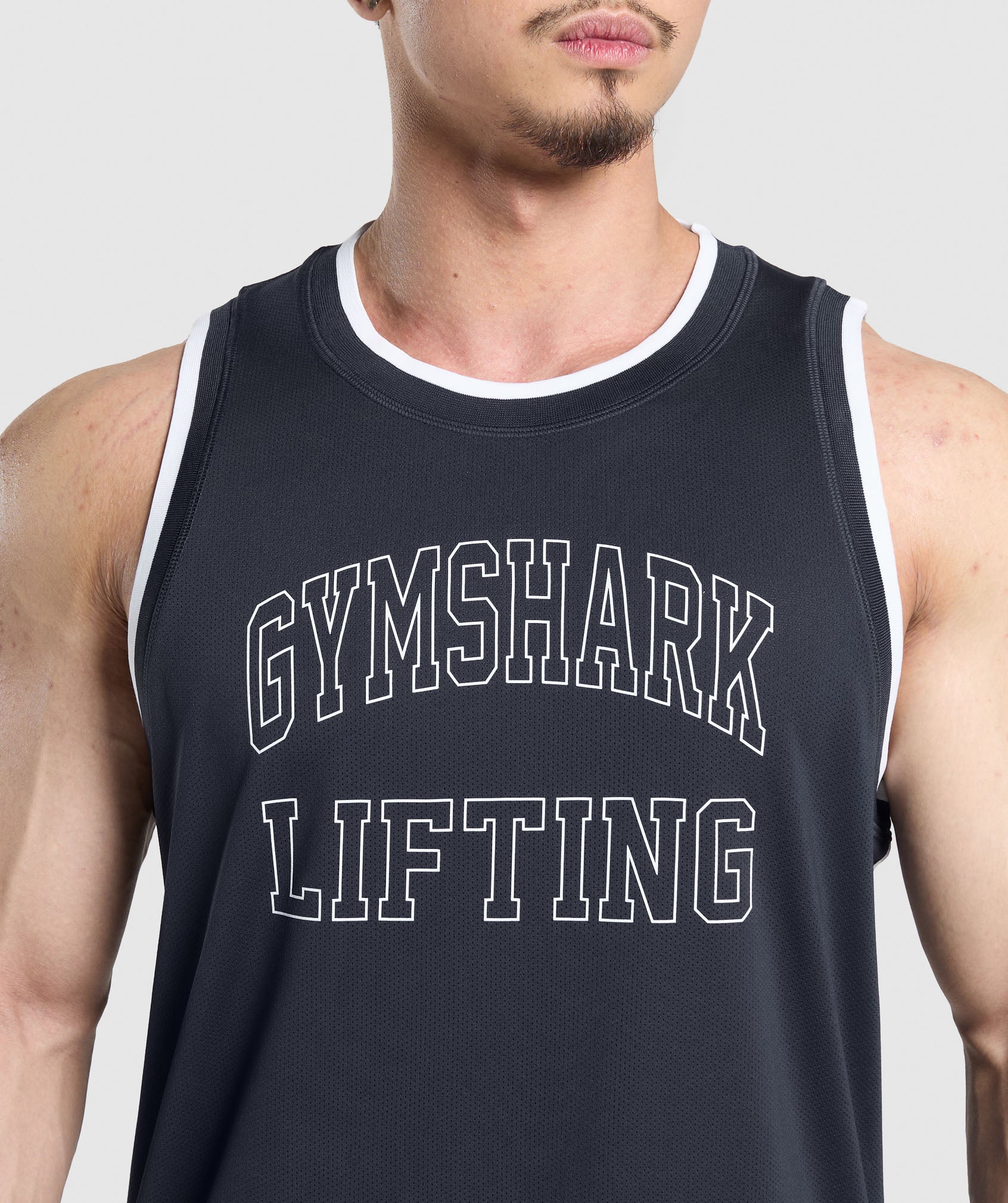 Gymshark Mesh Tank Heavy Blue