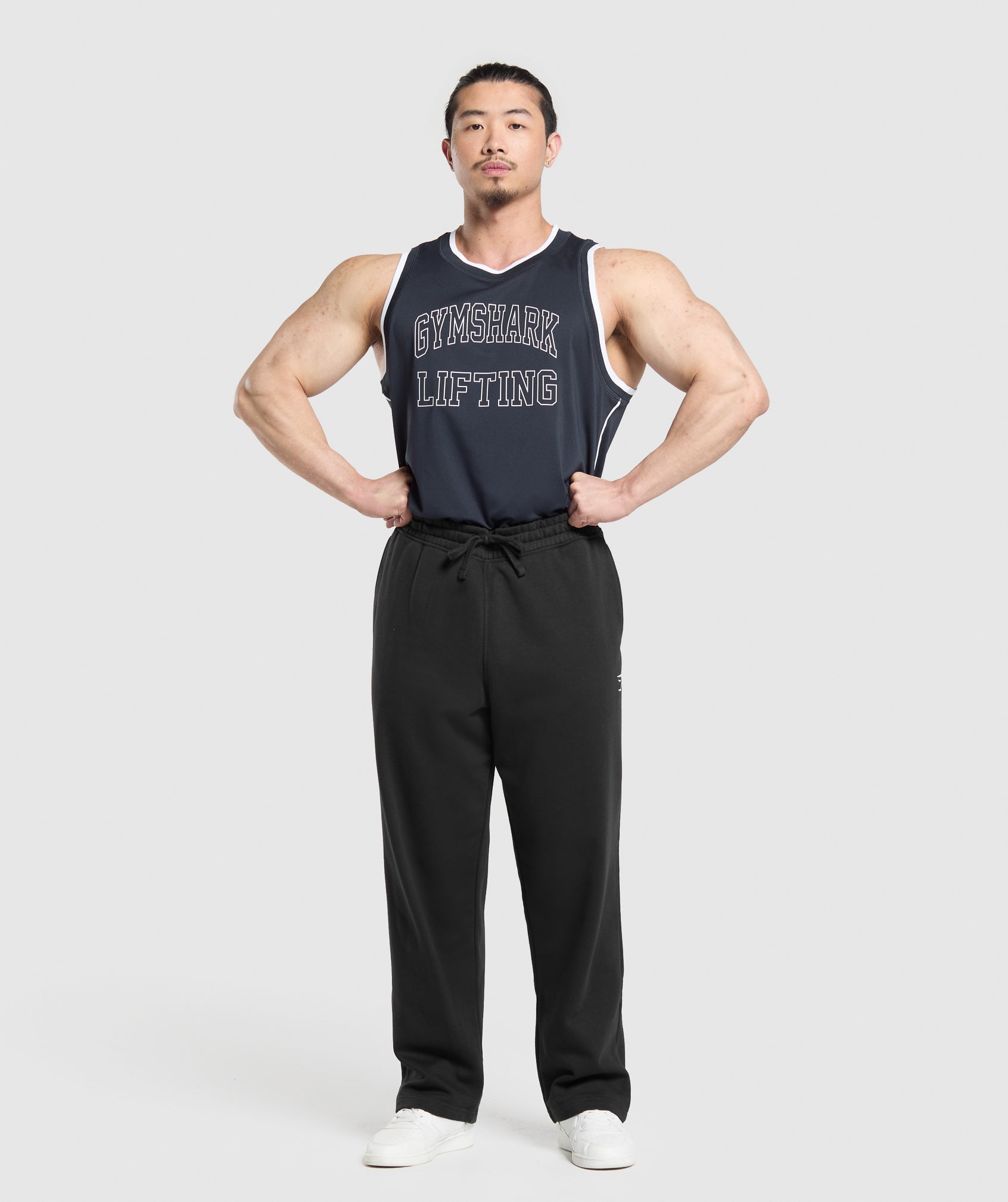 Gymshark Mesh Tank Heavy Blue