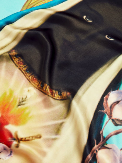 Denim Tears Black Mary Silk Bandana