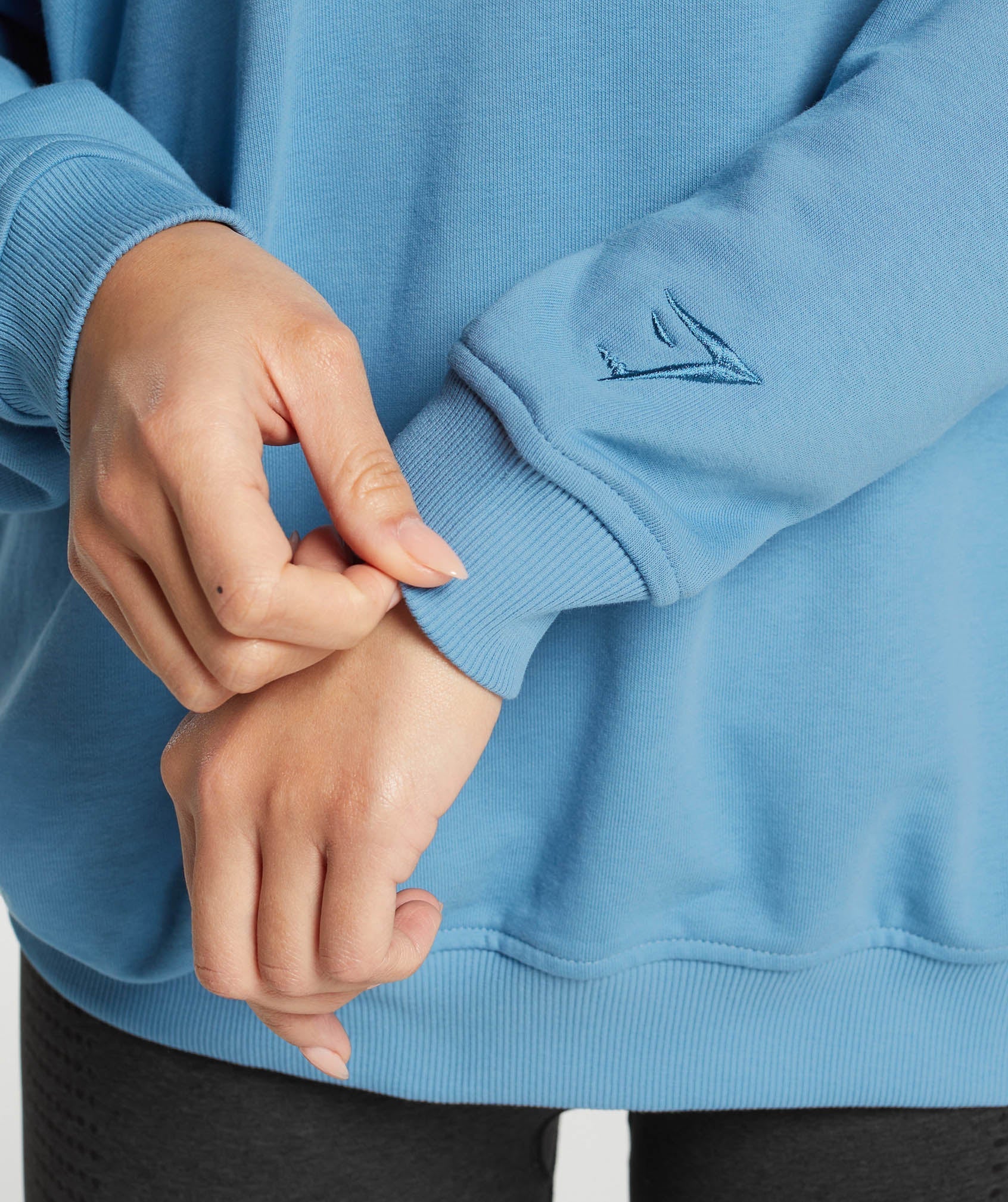 Women's Gymshark Block Oversized Hoodie Classic Blue