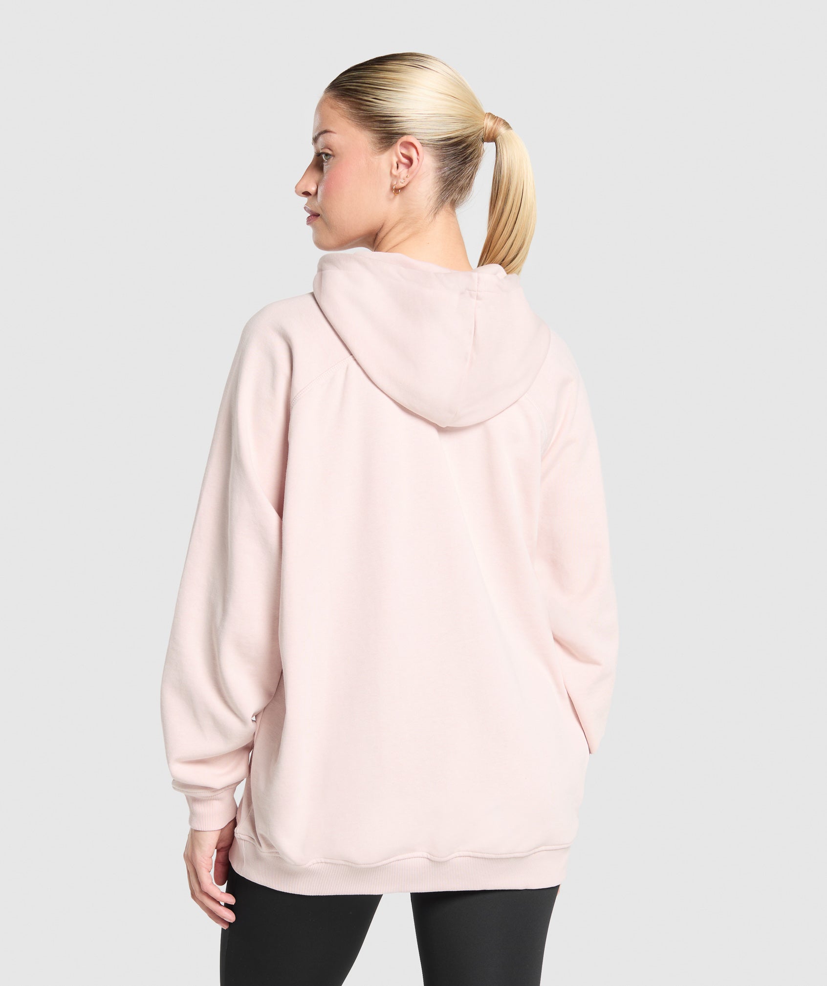 Women's Gymshark Block Oversized Hoodie Fair Pink