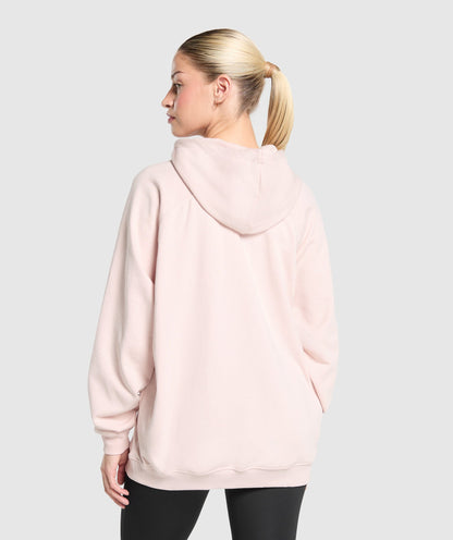 Women's Gymshark Block Oversized Hoodie Fair Pink