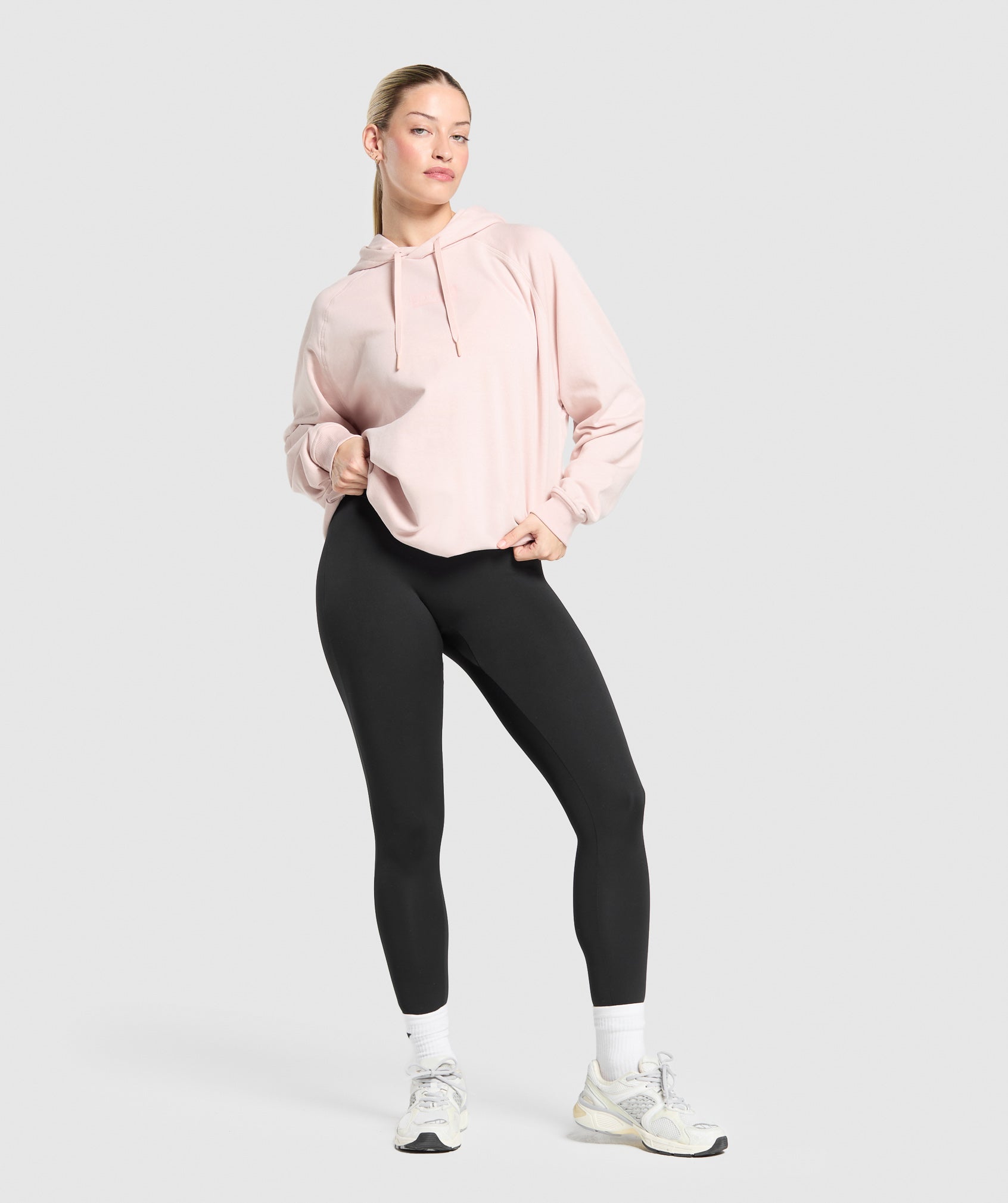 Women's Gymshark Block Oversized Hoodie Fair Pink