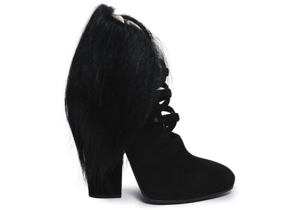 bottega veneta fur heels black (women's)