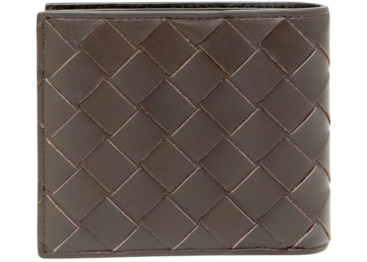 bottega veneta wallet intrecciato bi-fold fondant brown 