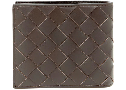 bottega veneta wallet intrecciato bi-fold fondant brown 