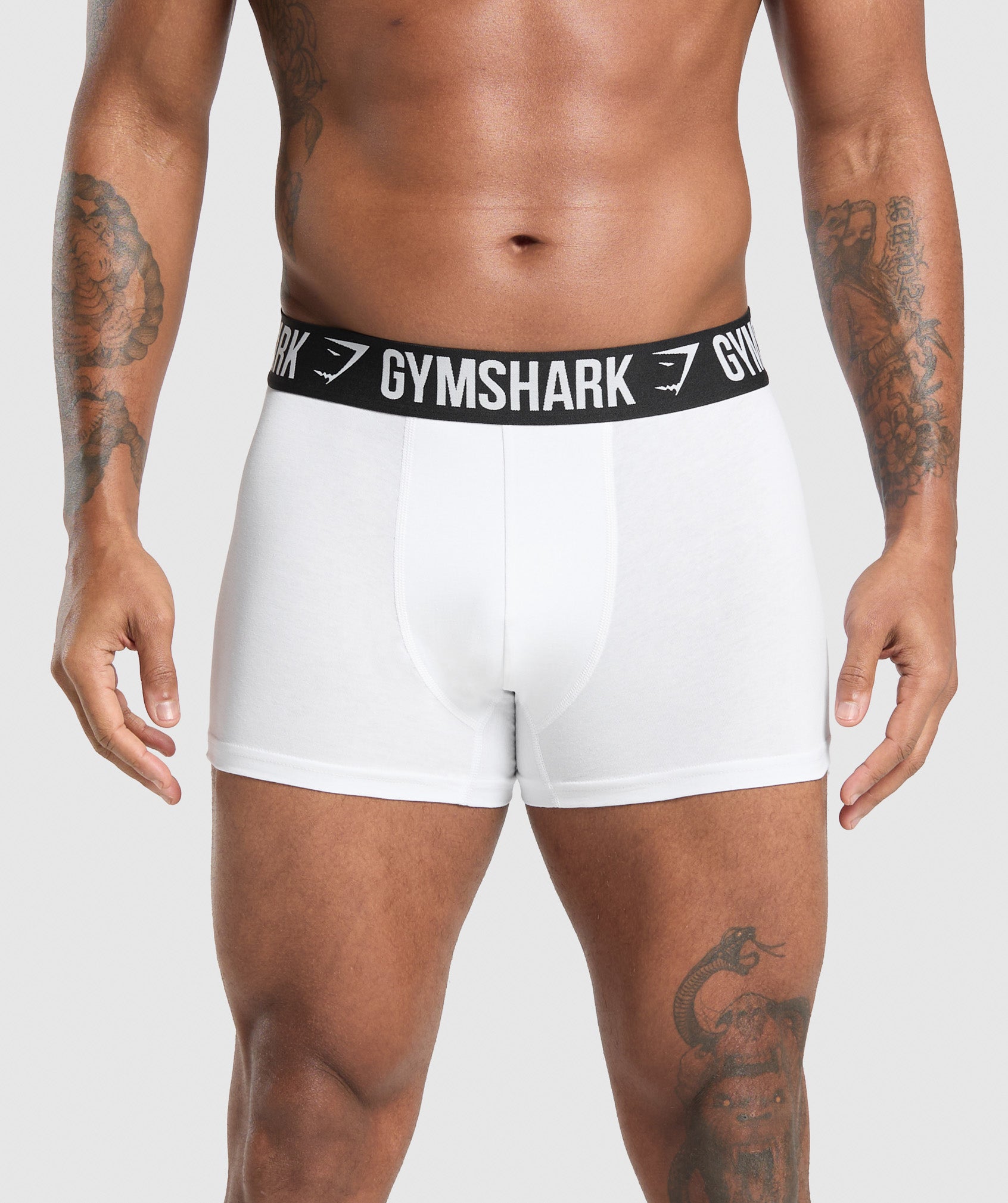 Gymshark Boxer Brief 3Pk White
