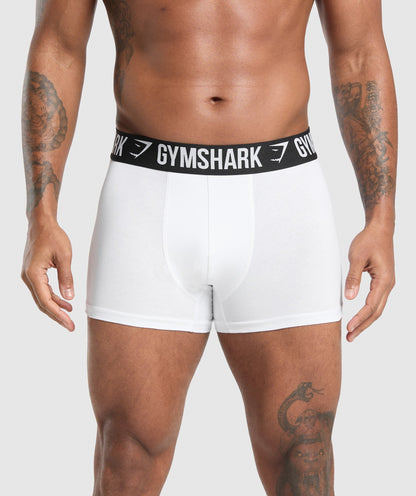 Gymshark Boxer Brief 3Pk White