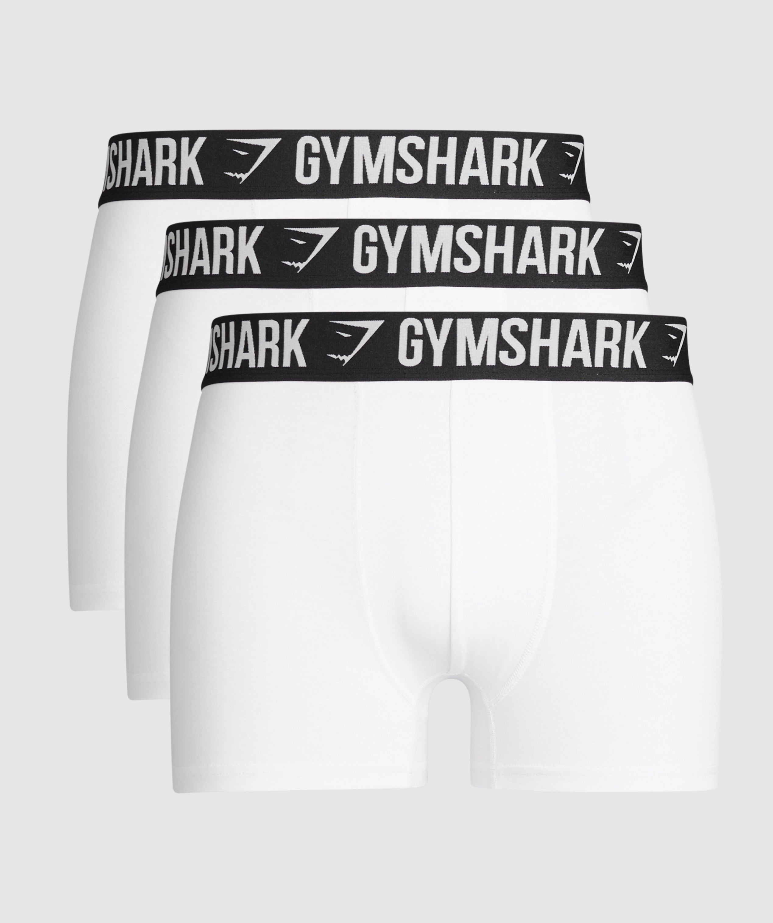 Gymshark Boxer Brief 3Pk White