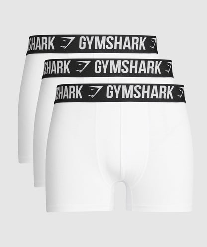 Gymshark Boxer Brief 3Pk White