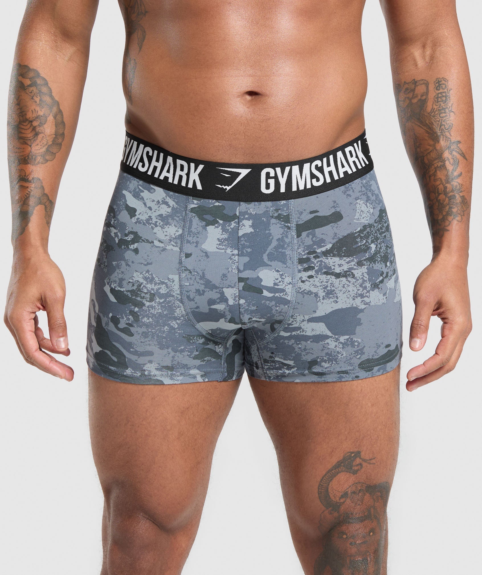 Gymshark Boxer Brief 3Pk Blue Surf