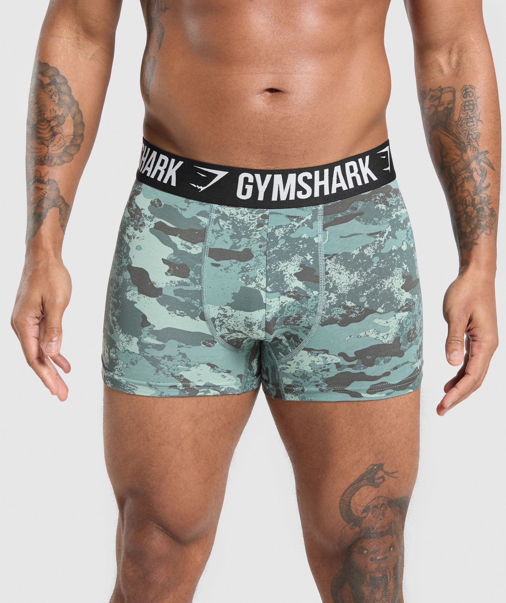 Gymshark Boxer Brief 3Pk Blue Surf