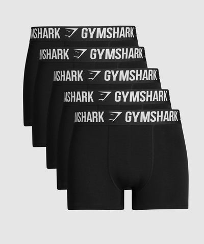 Gymshark Boxer Brief 5Pk Black