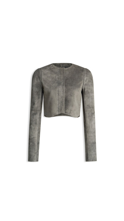 Alaïa Suede Goatskin Tailored Jacket