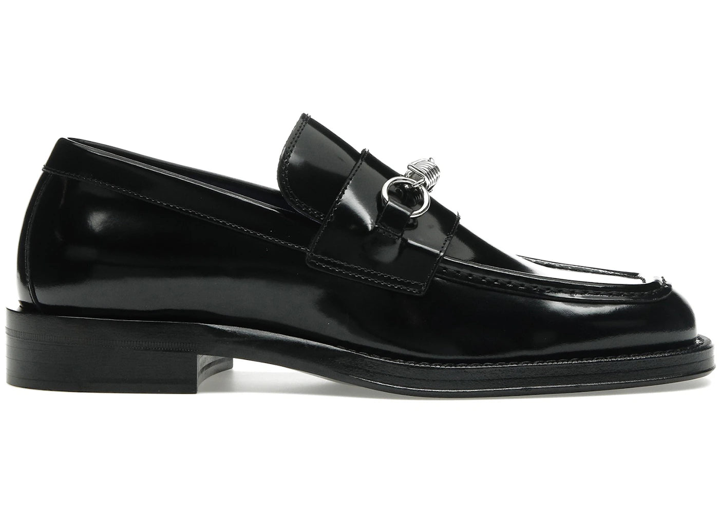 burberry barbed loafers black
