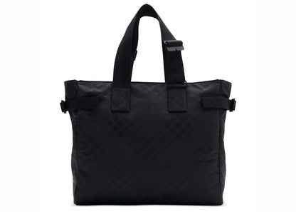 Burberry Check-Jacquard Tote Black