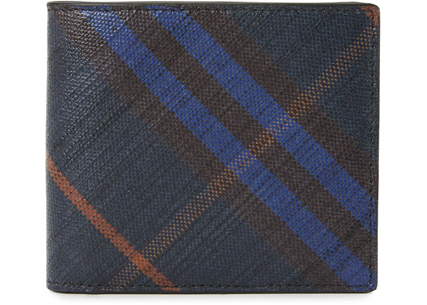 Burberry Check Short Wallet Navy