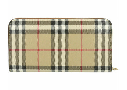 Burberry Check Zip Wallet Archive Beige