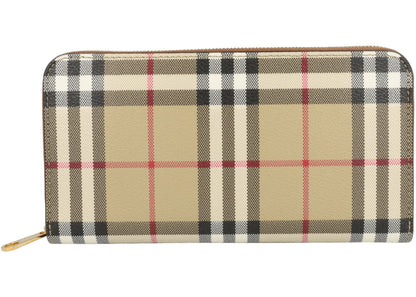 Burberry Check Zip Wallet Archive Beige
