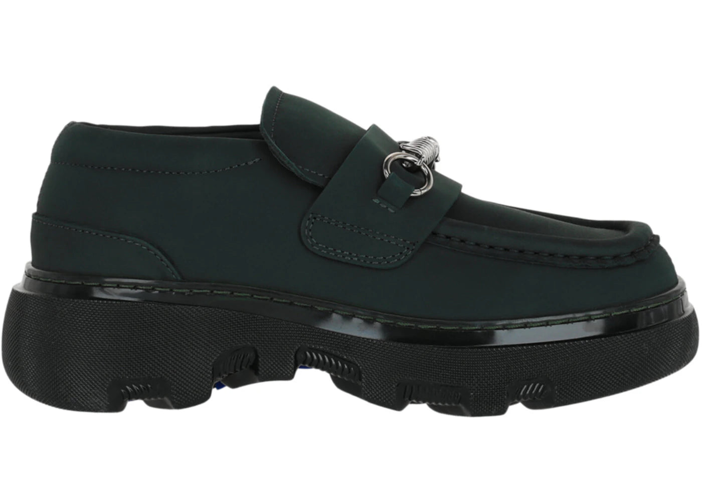 burberry creeper clamp loafers green (women's)