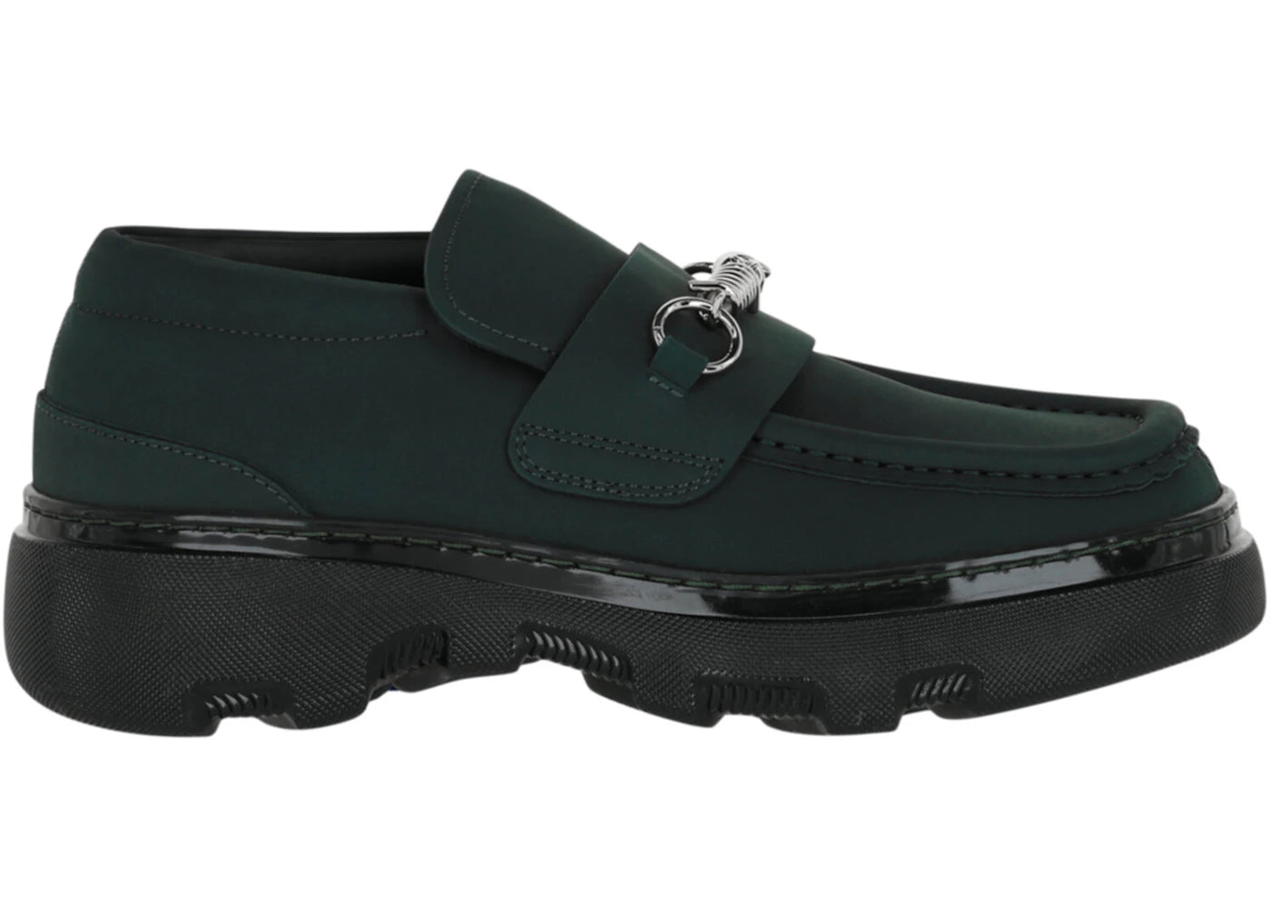 burberry creeper clamp loafers green