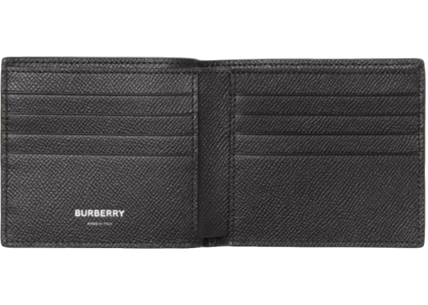 burberry icon stripe leather international bifold wallet black 