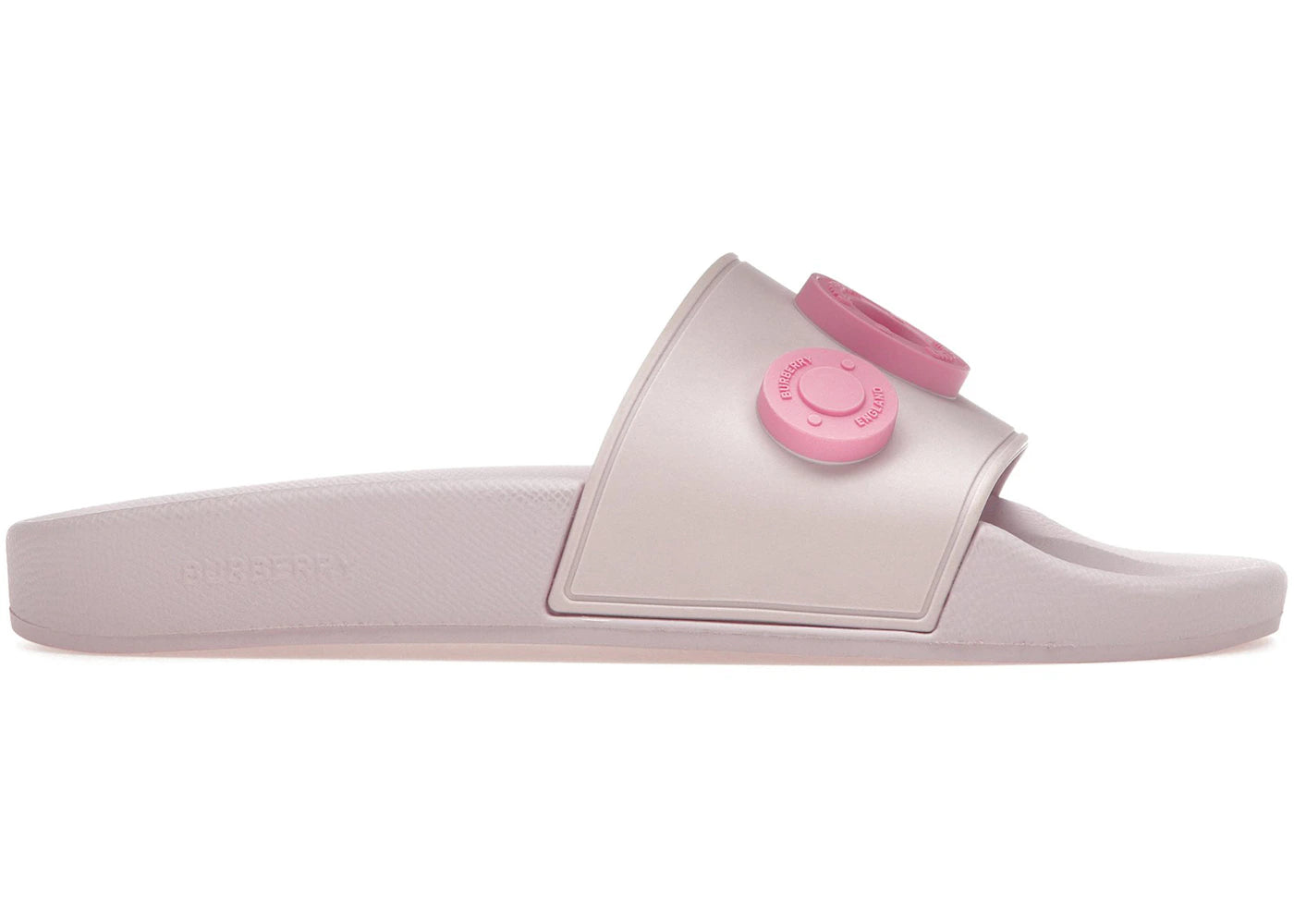 Burberry Logo Graphic Rubber Slide Pale Candy Pink (Women'S)