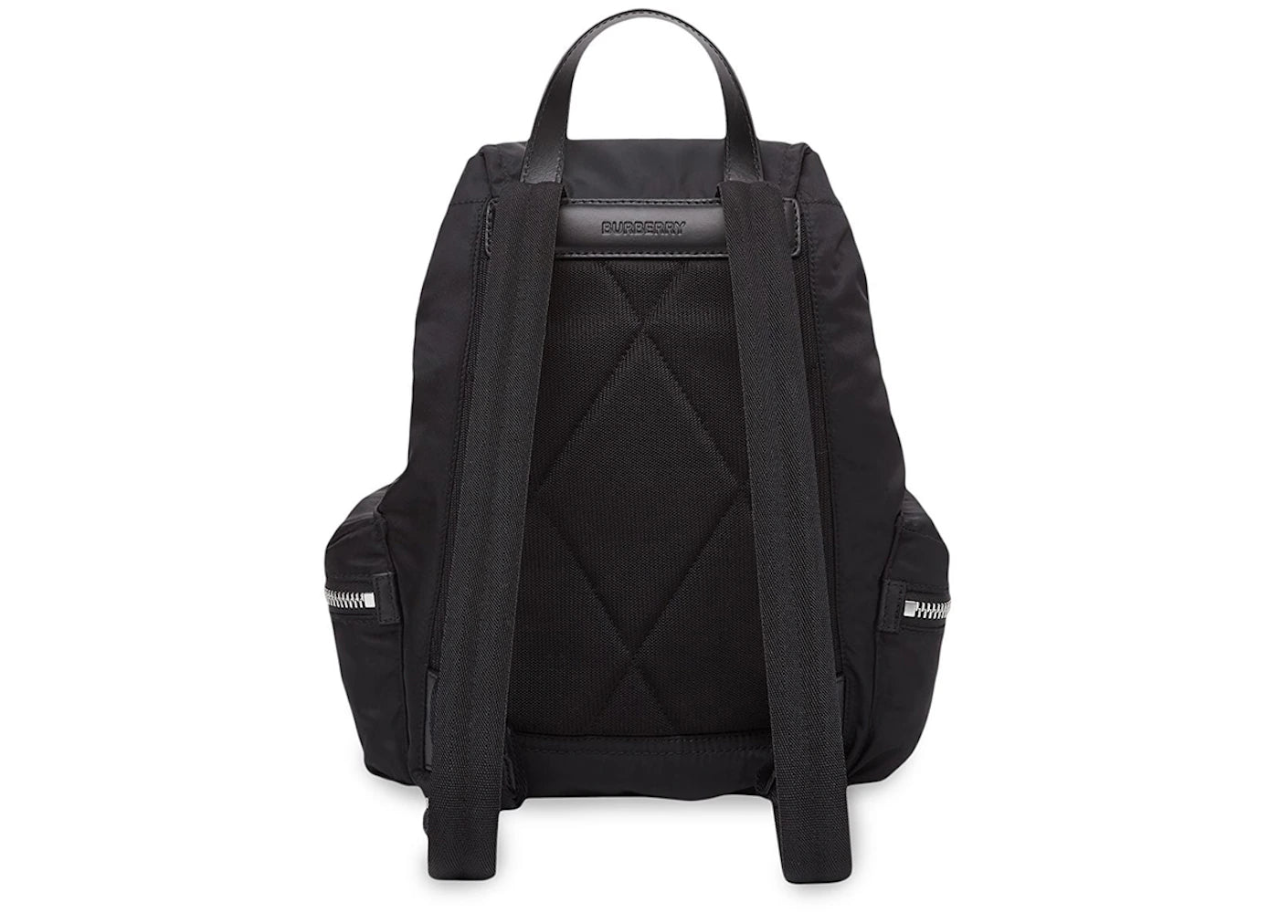 burberry logo print econyl nylon backpack black 