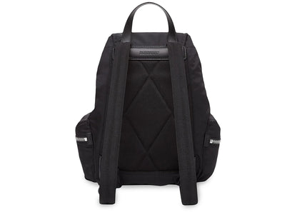 burberry logo print econyl nylon backpack black 