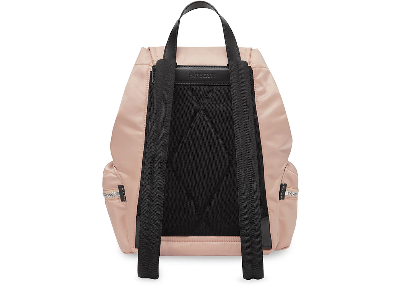 burberry logo print econyl nylon backpack pink 