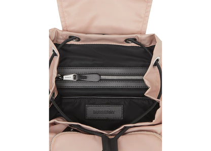 burberry logo print econyl nylon backpack pink 