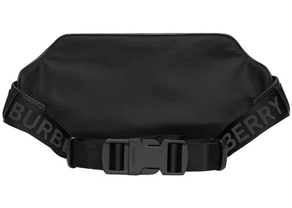 Burberry Logo Print Nylon Bum Bag Black