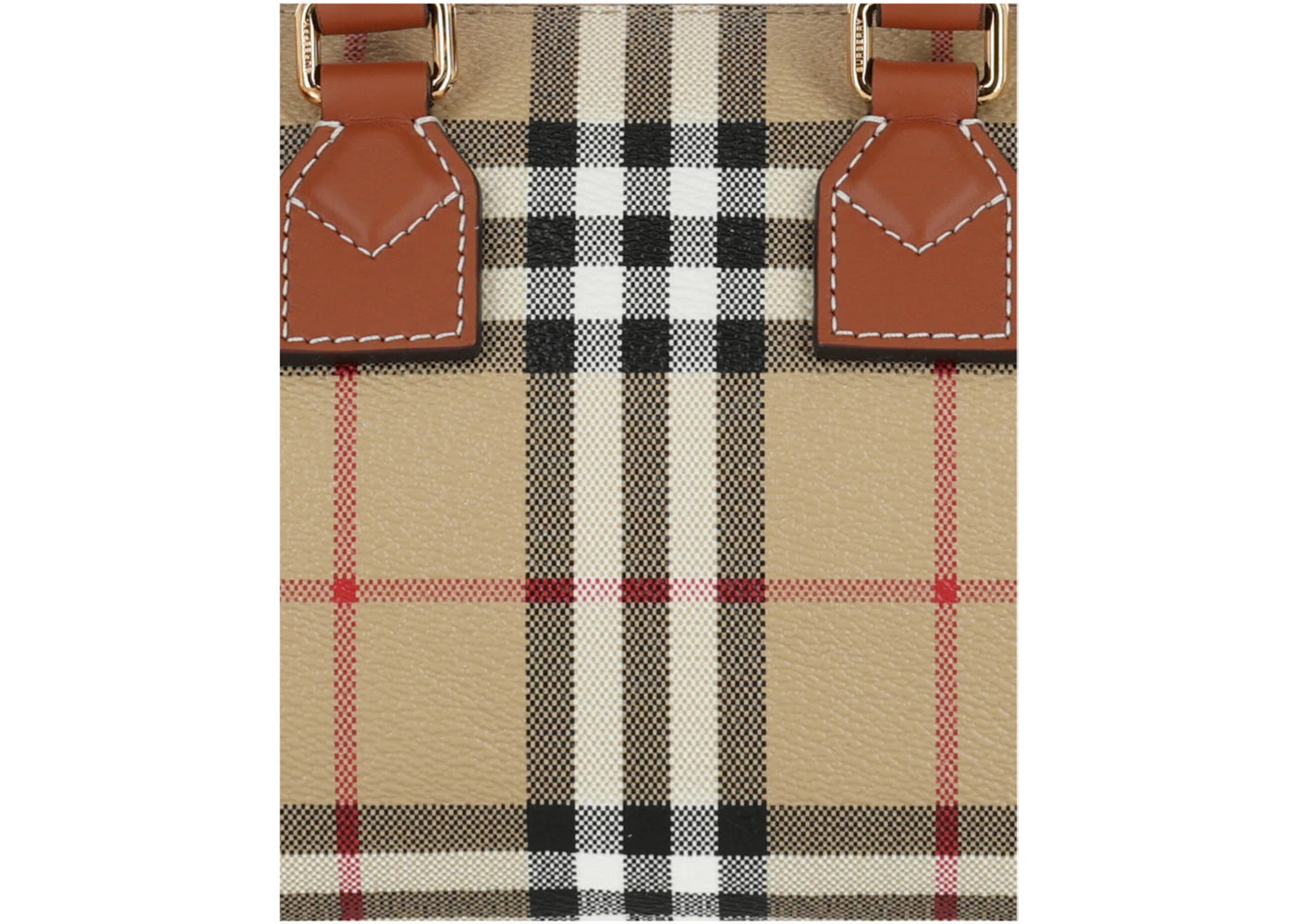 Burberry Mini Check Bowling Bag Brown
