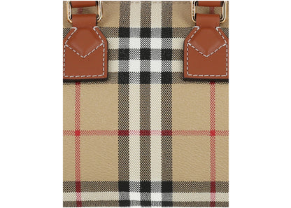 Burberry Mini Check Bowling Bag Brown