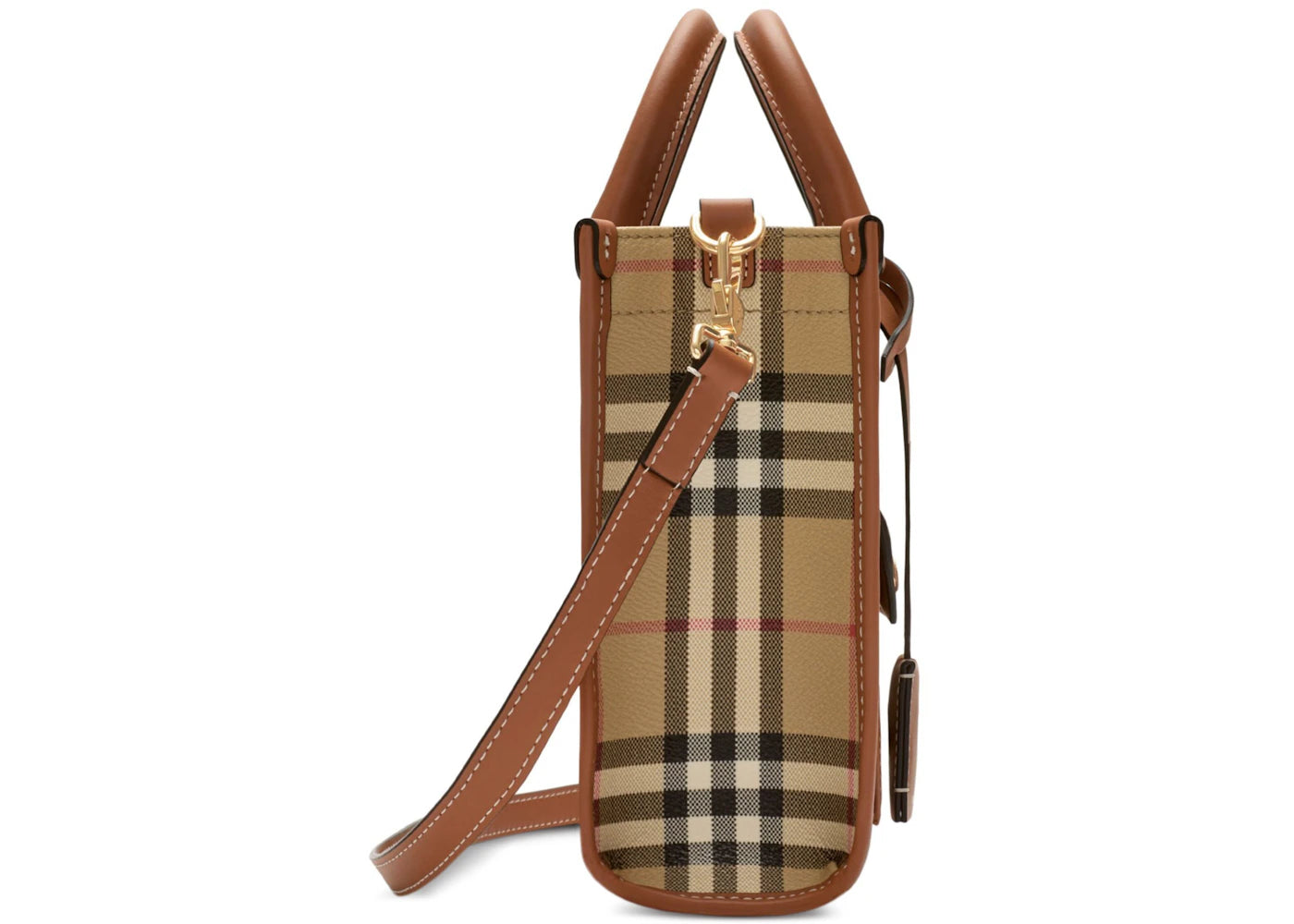 Burberry Mini Freya Tote Vintage Check/Briar Brown