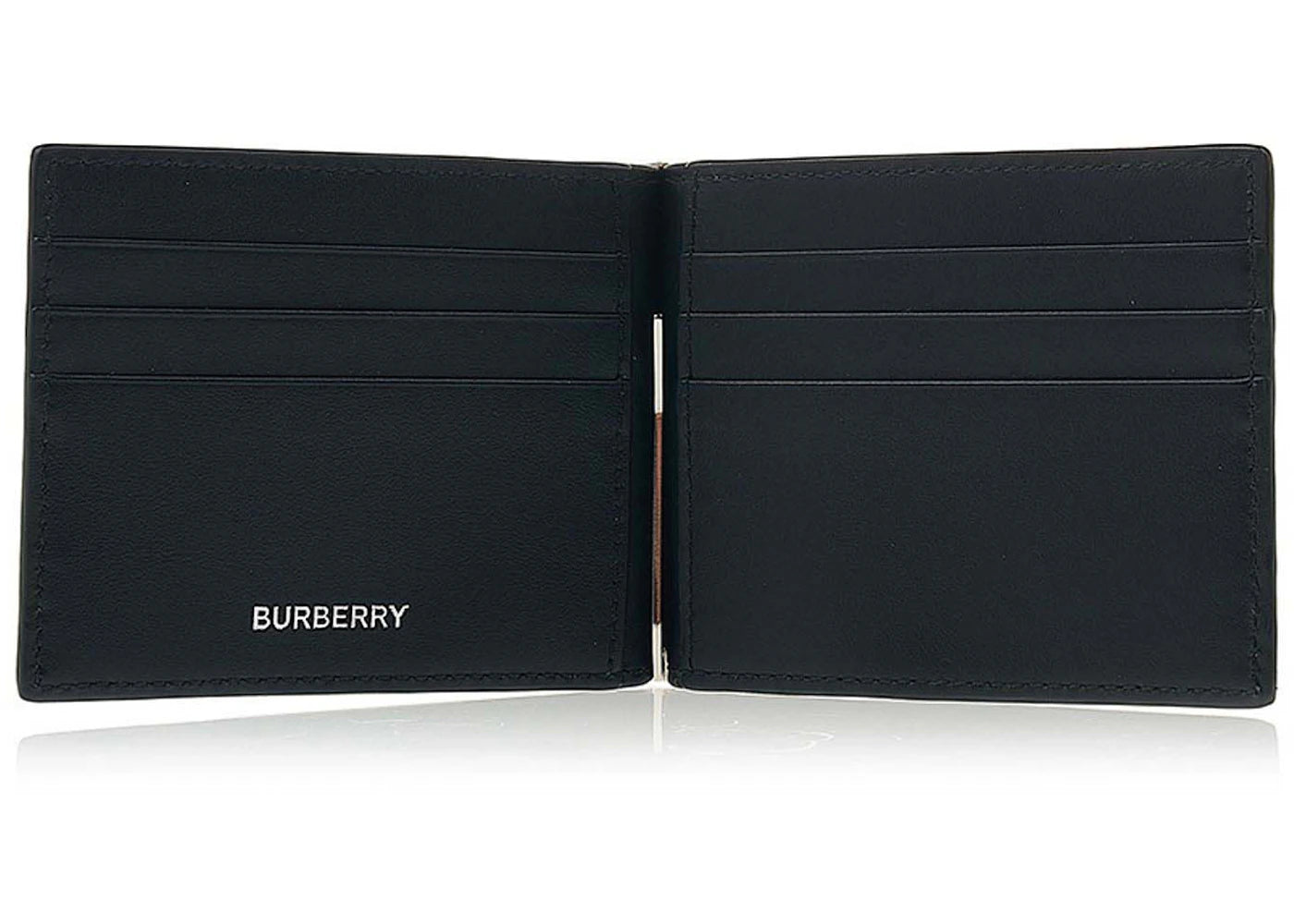burberry money clip (80698091) wallet check beige 