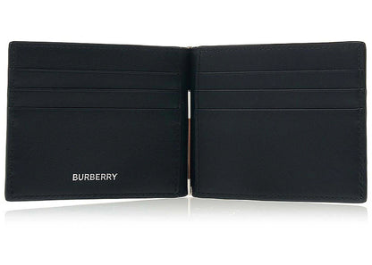 burberry money clip (80698091) wallet check beige 