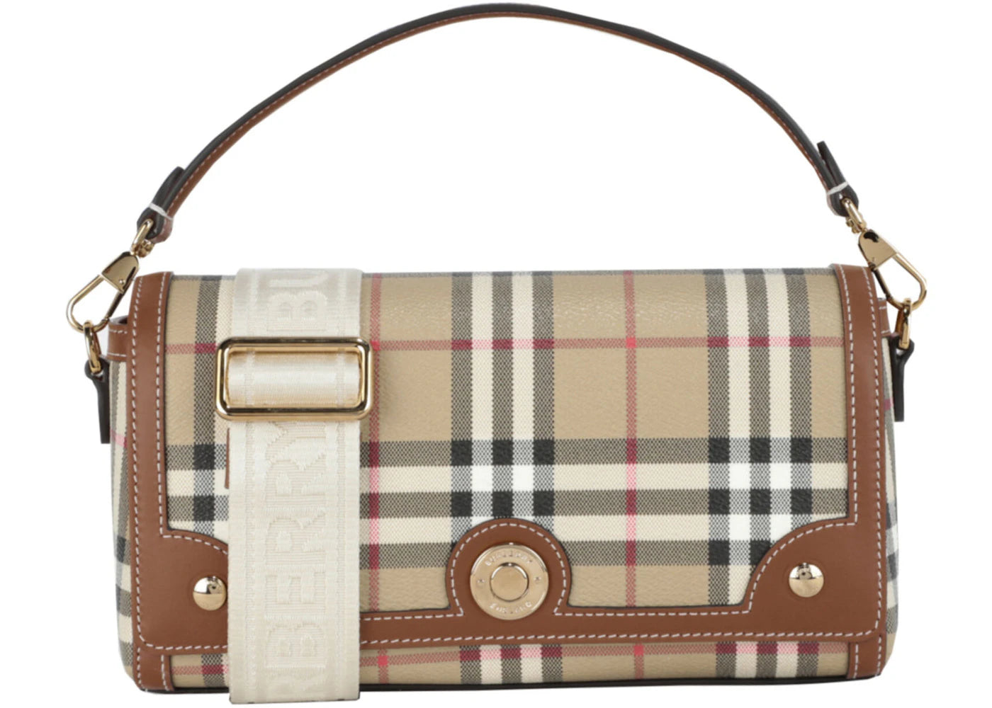 Burberry Note Bag Top Handle Briar Brown