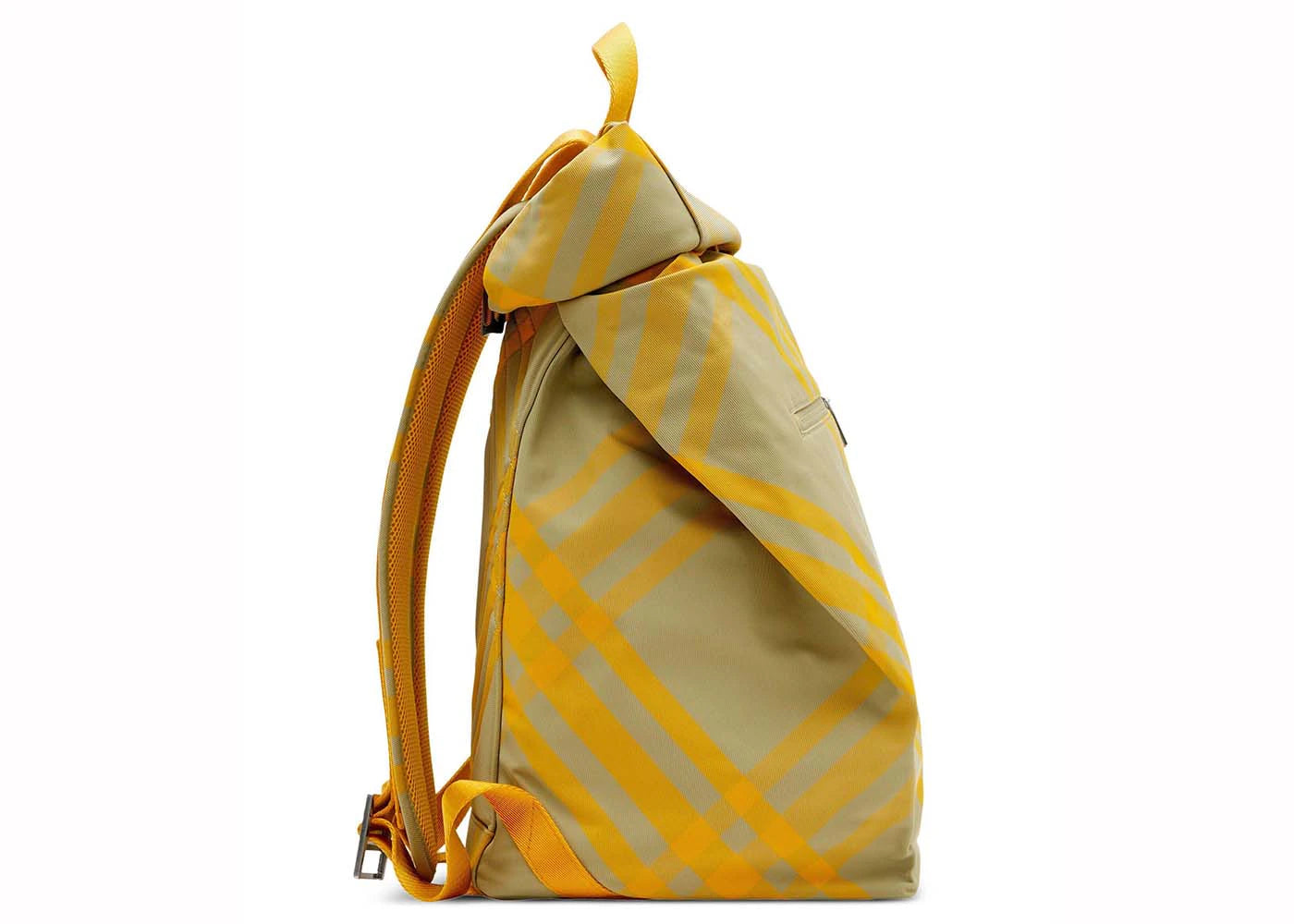 burberry roll checked backpack yellow/beige 